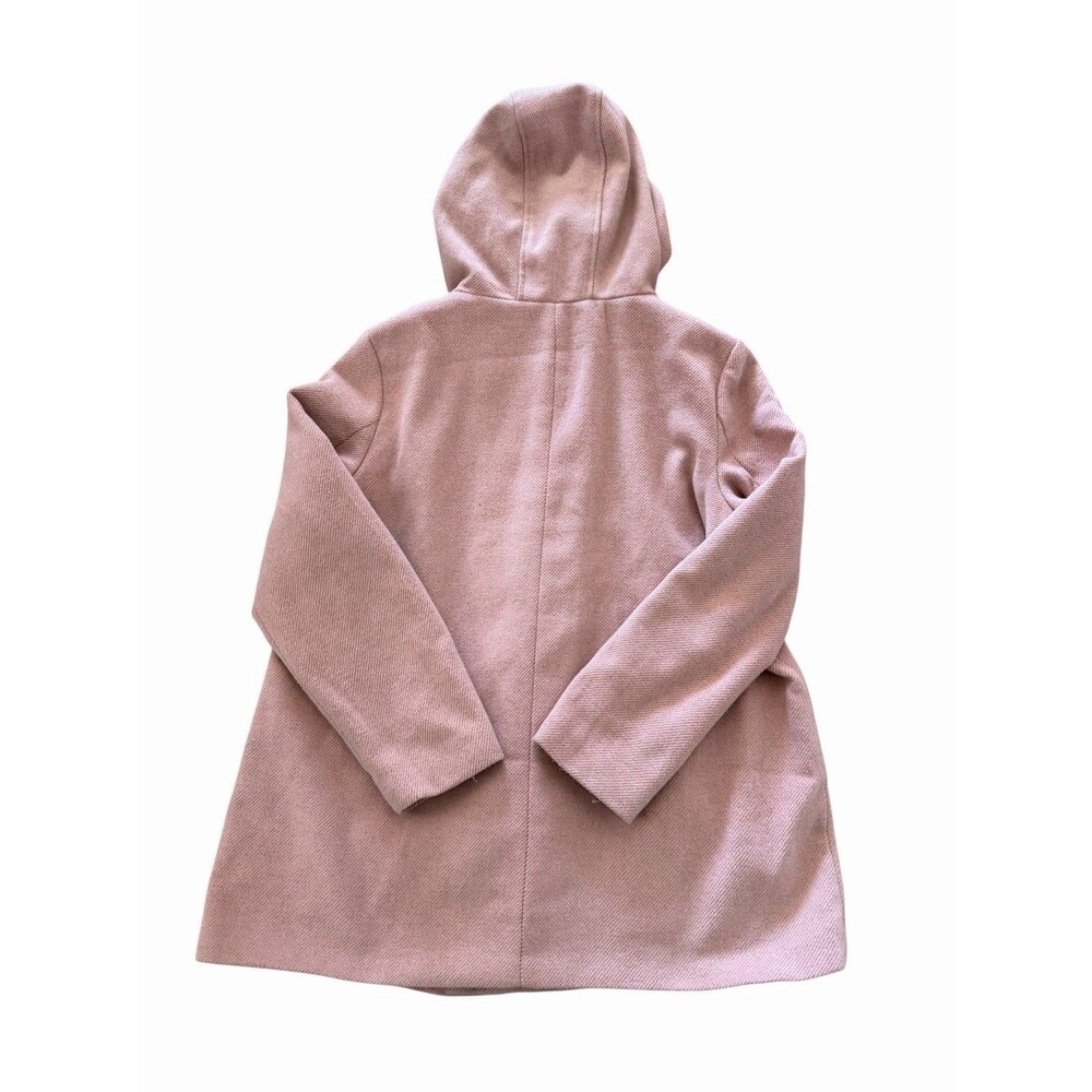 Vero moda XL Polyester Pink Button Up Hooded Coat Jacket - Picture 3 of 7